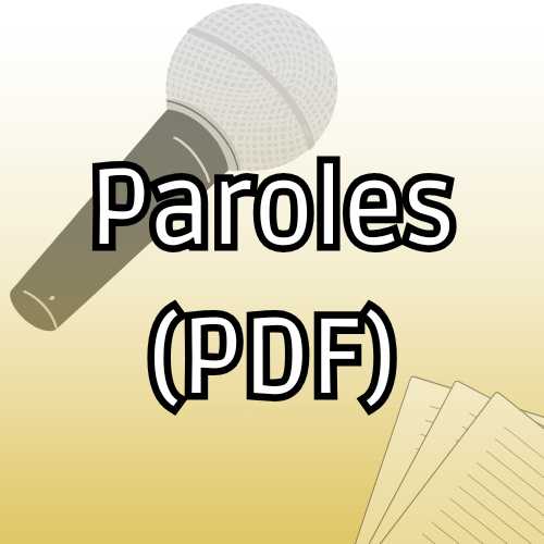 Paroles de votre chanson (format PDF) - Octave
